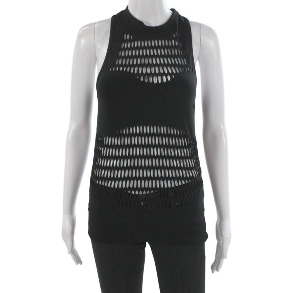 Adidas by Stella McCartney Women Black Sleeveless Tank Crew Neck Size M
